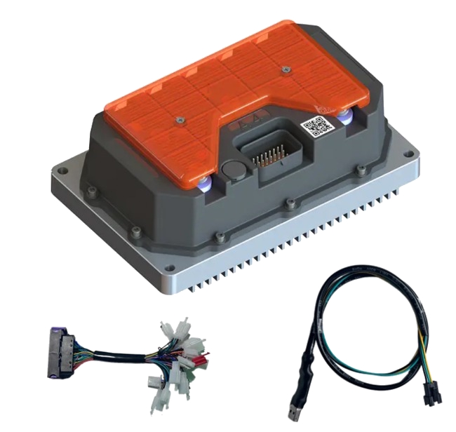 Controladora APT 2313-A4-72M com conector plug-and-play e cabo de comunicação com o computador